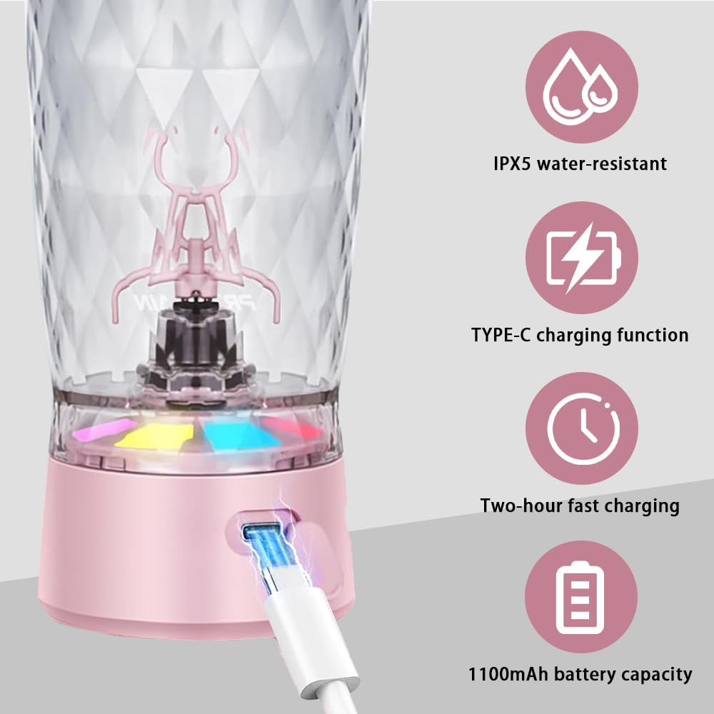 Prochain shaker LED light adds a stylish visual while blending.
