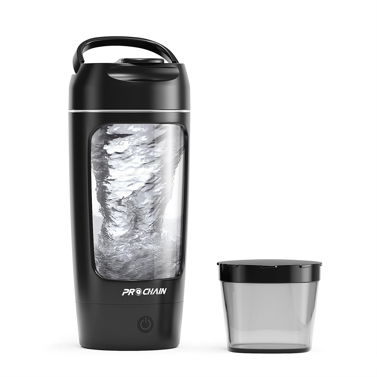 PROCHAIN shaker bottle lid showing secure leak-free closure for gym use
