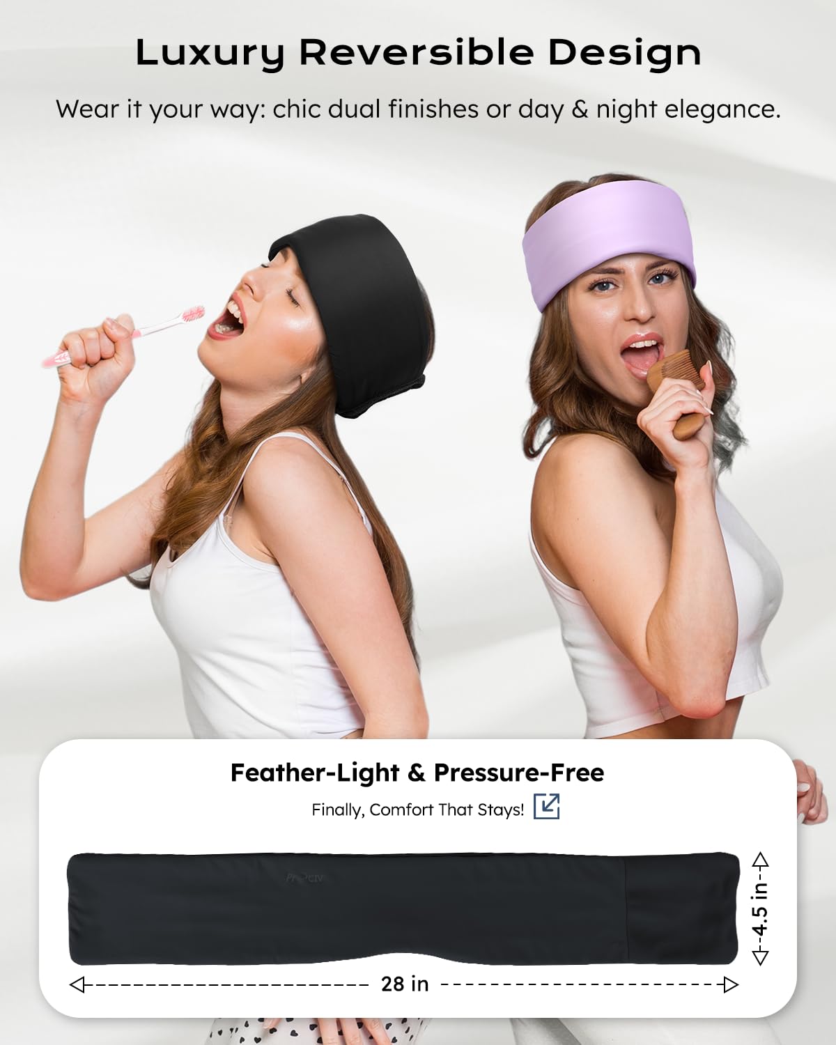 ProCIV reversible design offers spa-night glamour or daytime nap style.