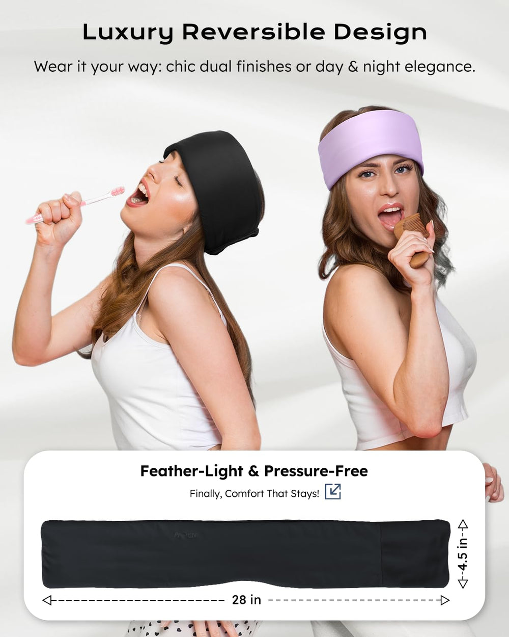ProCIV reversible design offers spa-night glamour or daytime nap style.