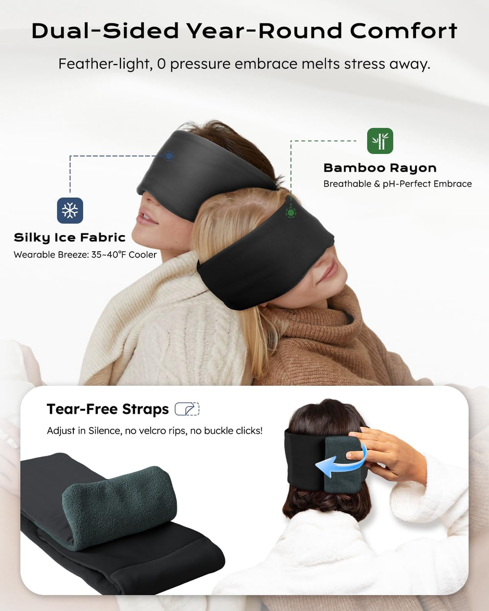 ProCIV silent-adjust straps prevent rips and clicks for peaceful nights.