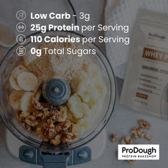 ProDough enzyme blend graphic indicates easy digestion after workouts