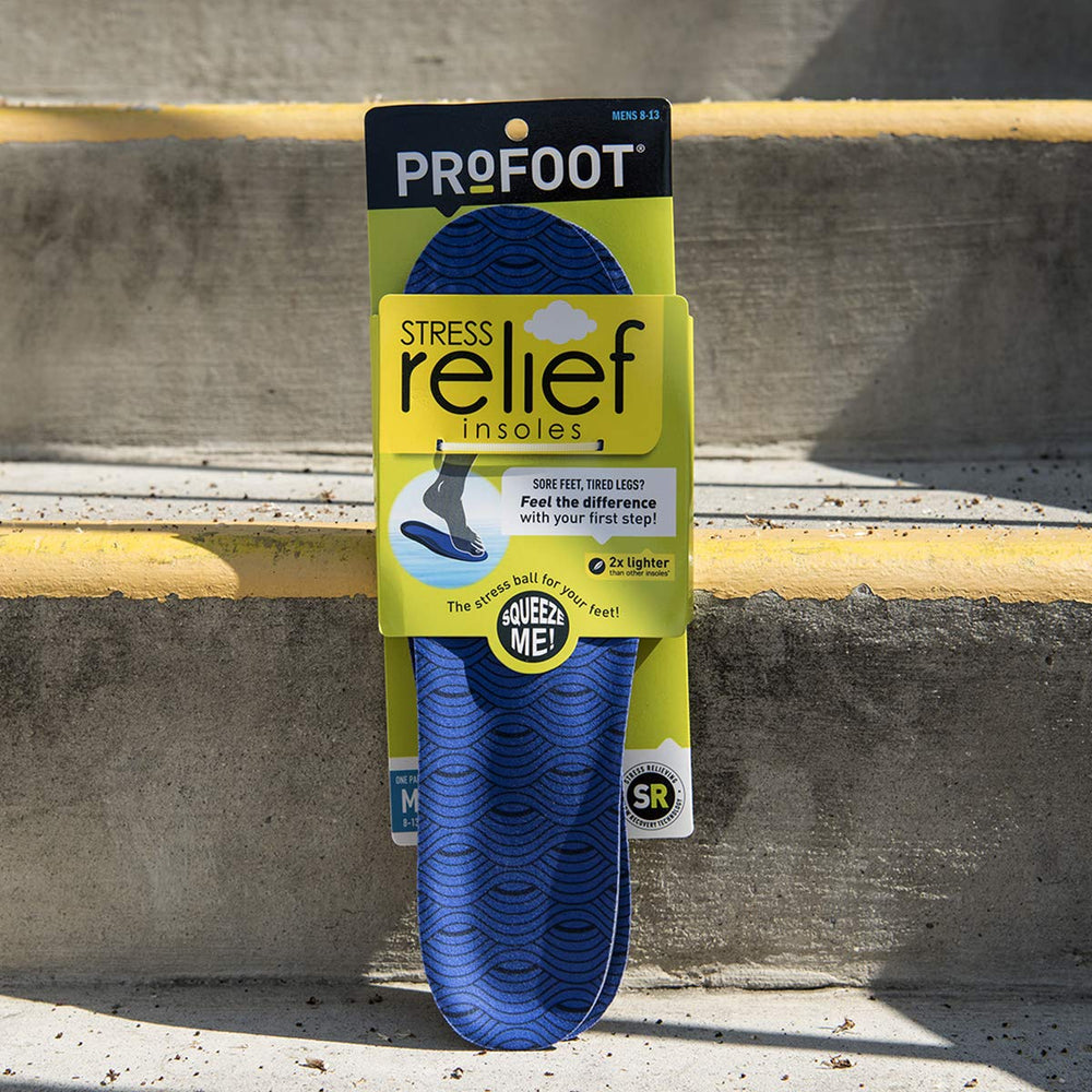 Profoot Stress Relief Insole inside shoe shows quick fit and secure wear