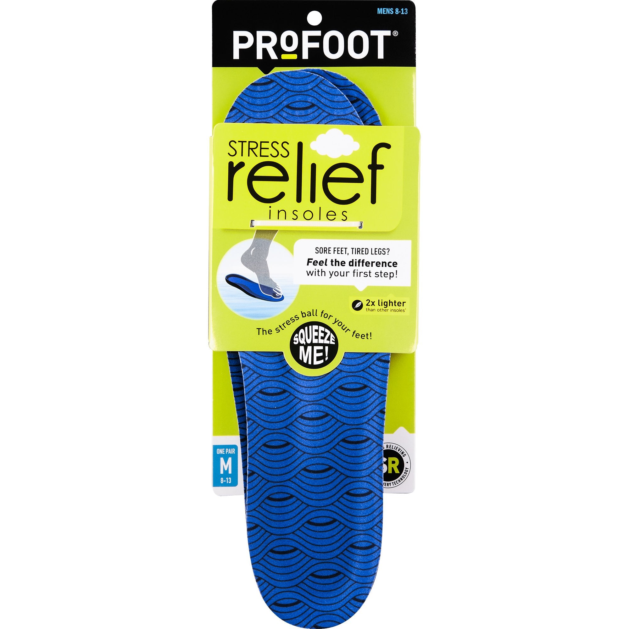 Profoot Stress Relief Insole side view shows slim profile for all-day comfort