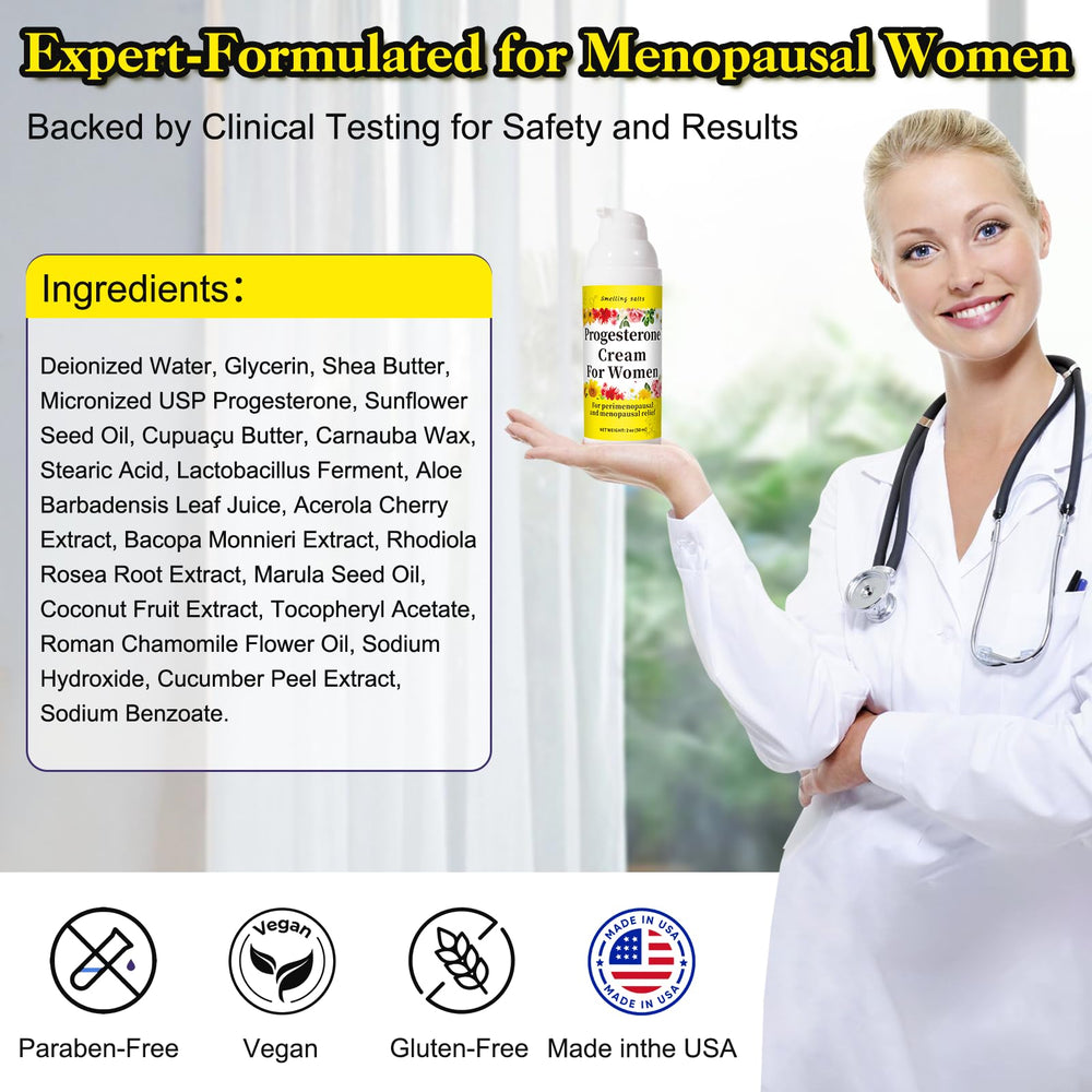 2oz vegan-friendly progesterone cream close-up for daily use.