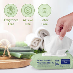 ProHeal wet wipes aloe chamomile vitamin E graphic shows gentle ingredients
