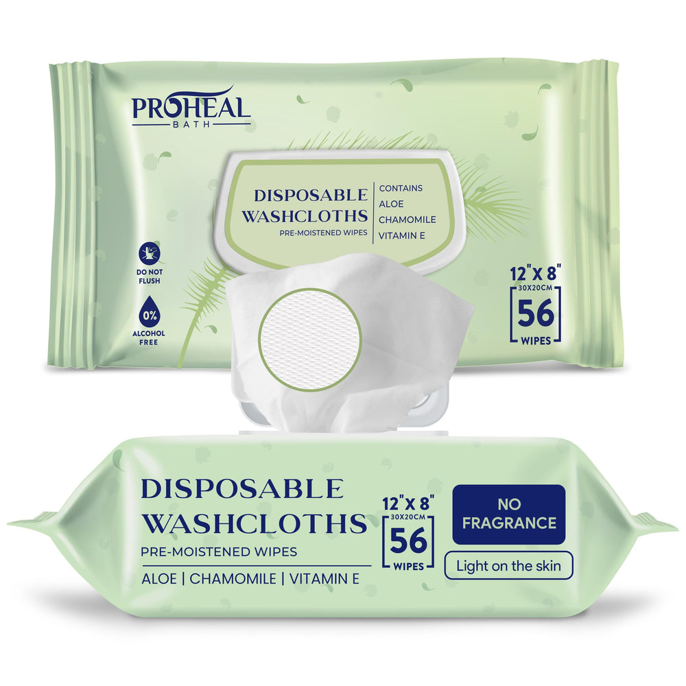 ProHeal fragrance-free wipes close-up showing texture and moisturizing feel