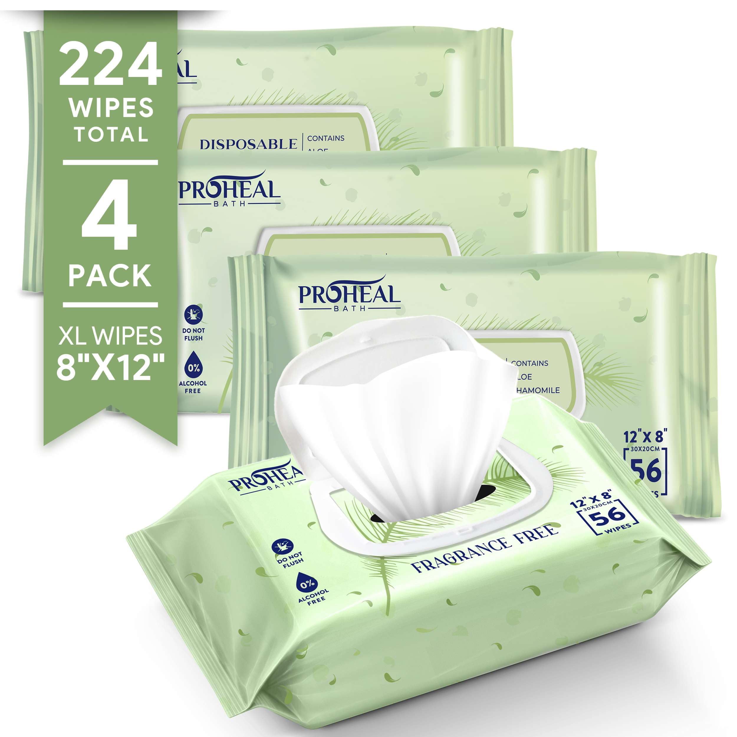 ProHeal X Large Wet Wipes packaging on display for easy storage