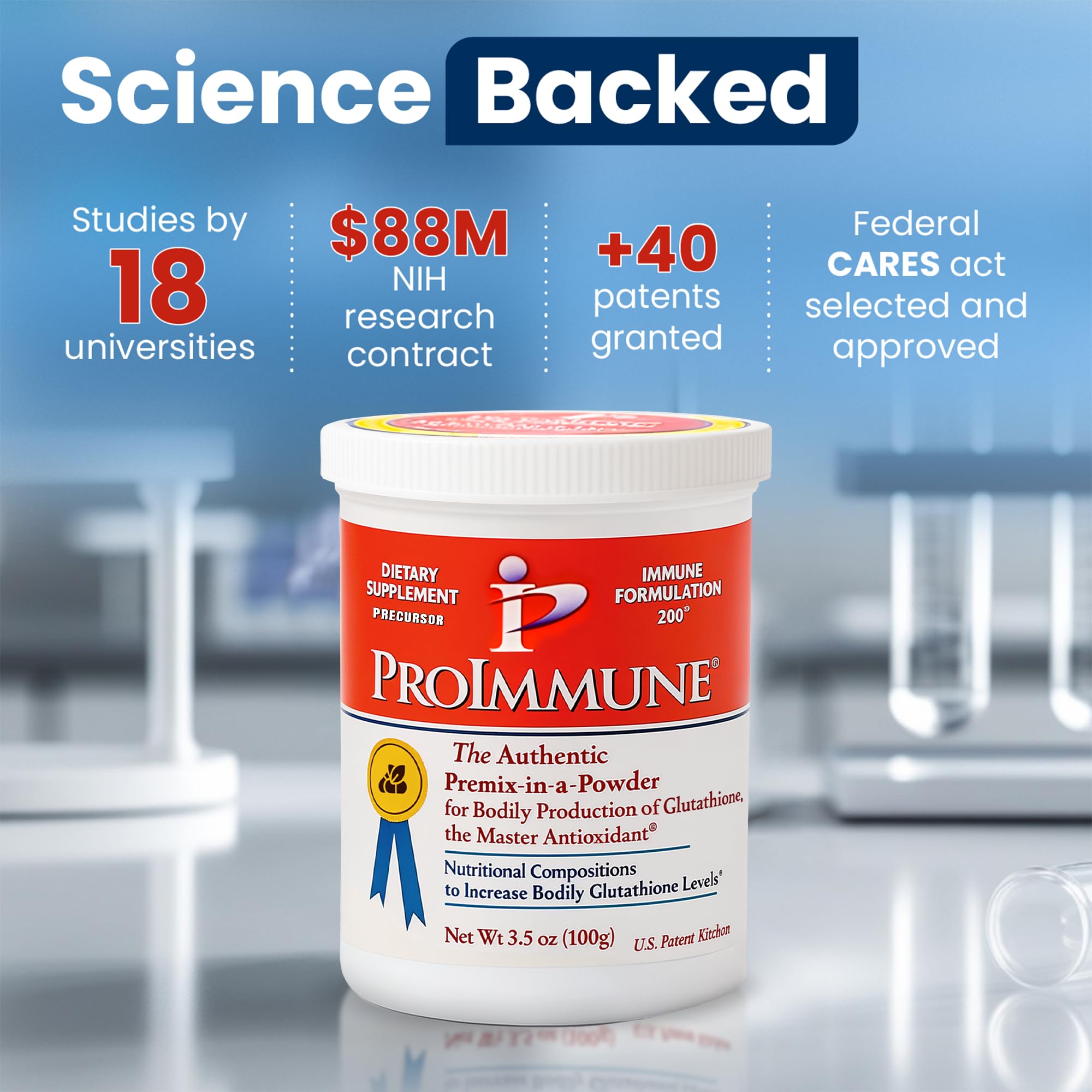 USA made labeling emphasizes quality and physician founded formulation.