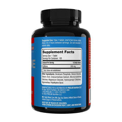 Close-up of ProLab caffeine tablets highlighting pill details for energy.