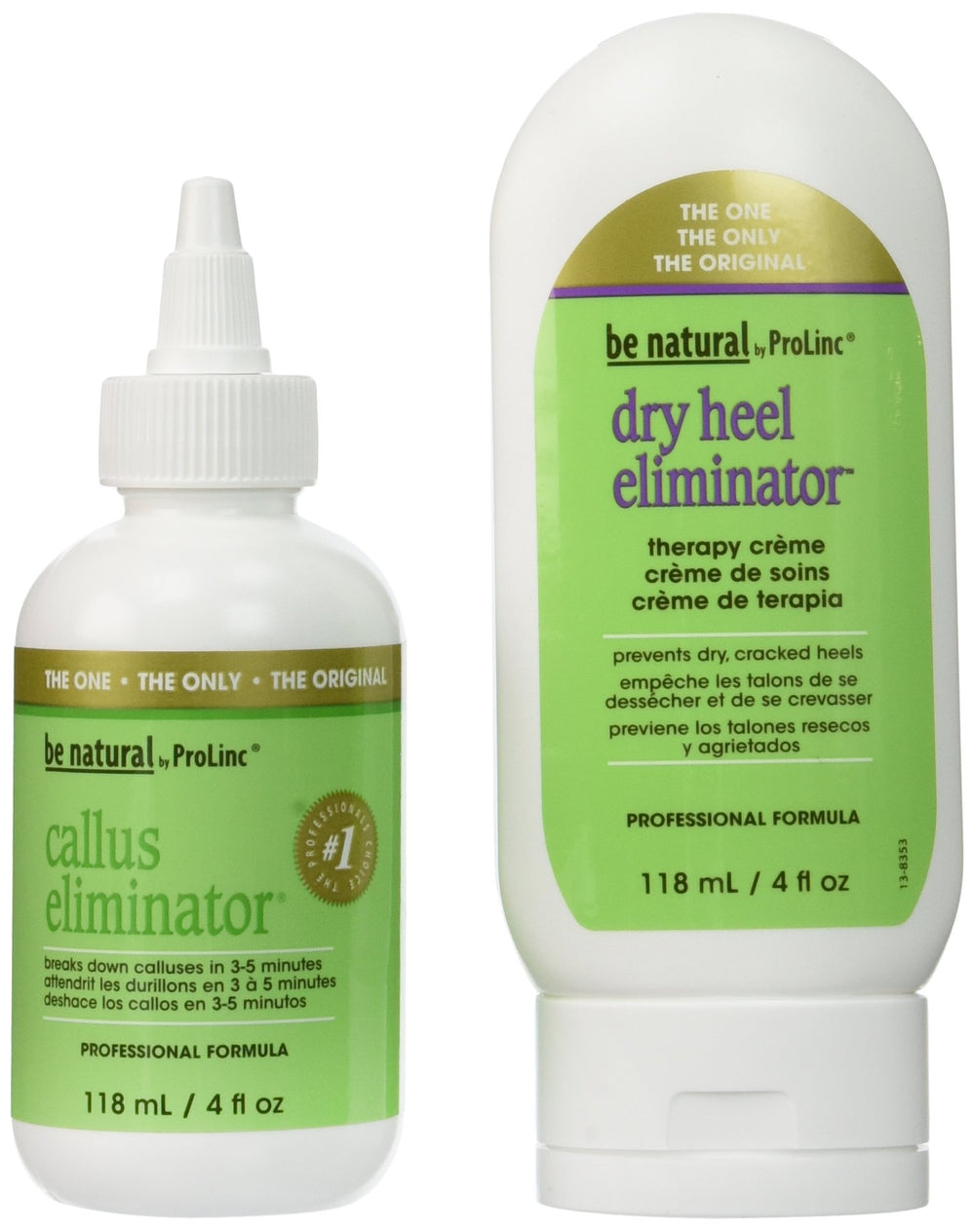 ProLinc Callus Eliminator and Dry Heel Eliminator 4oz bottle for smoother skin and targeted foot care.