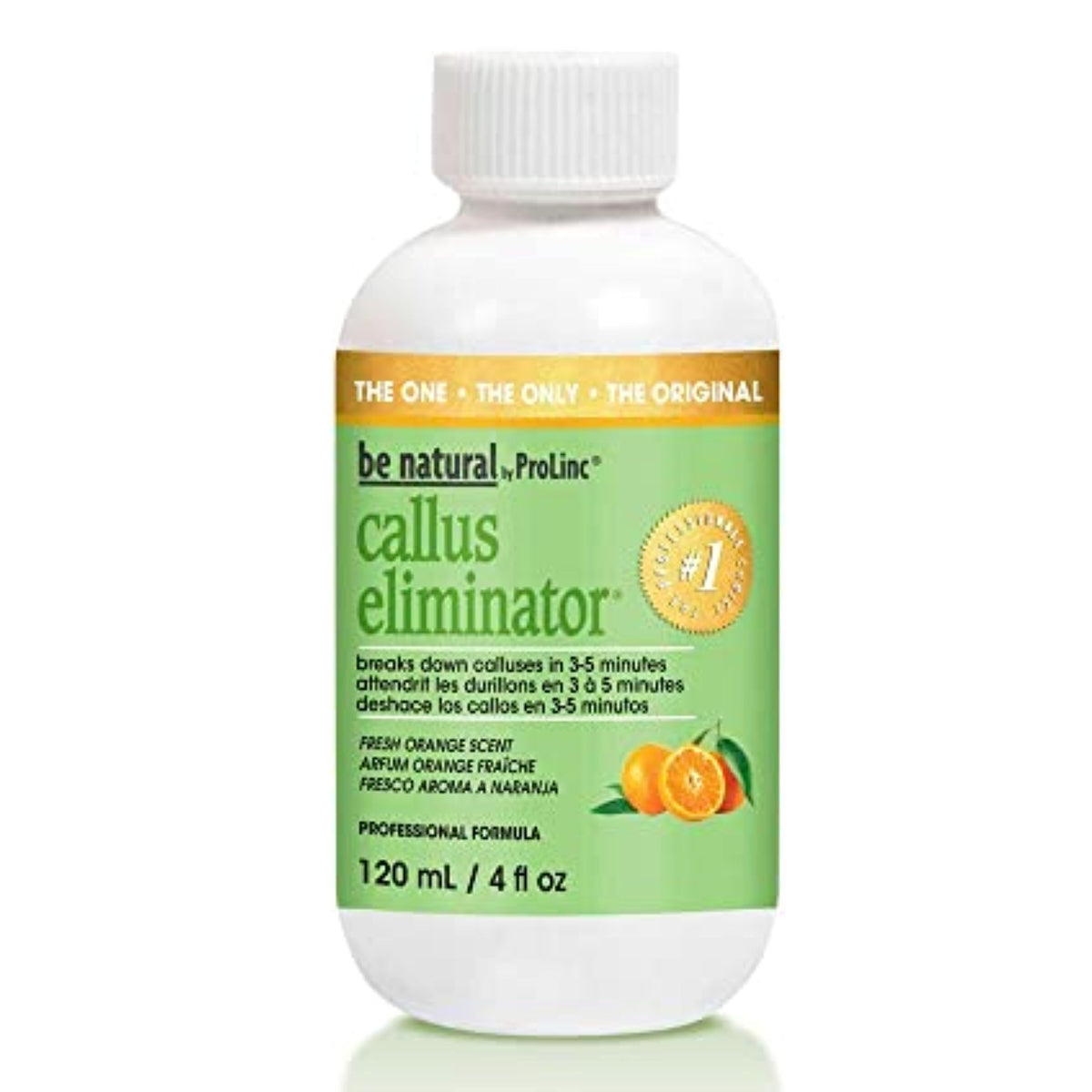 ProLinc Be Natural: botella naranja para suavizar callos y perfumar la pedicura