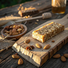 Close-up of Prolon Fasting Bars with pecans and macadamia nuts