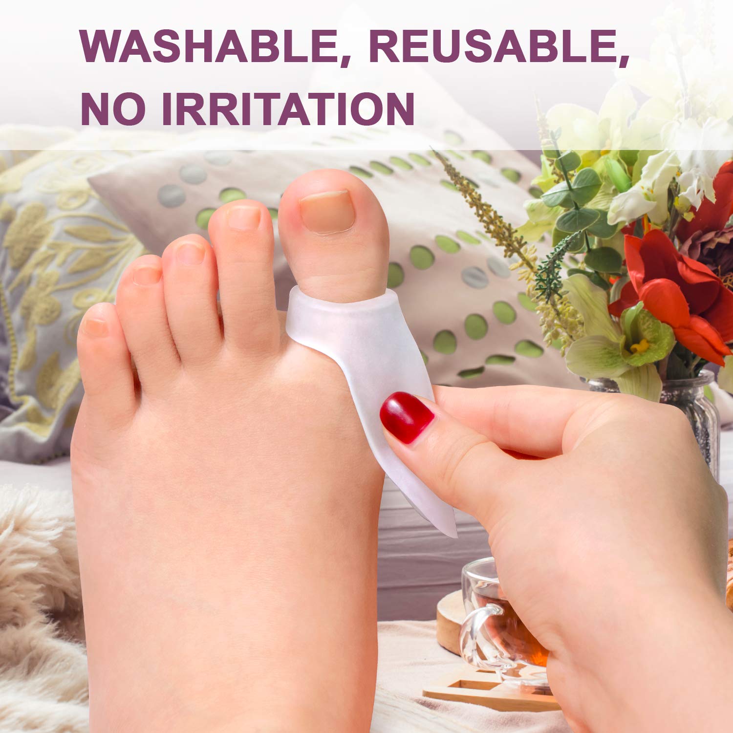Promifun 14-pack bunion pads collection ready for replacement and travel.