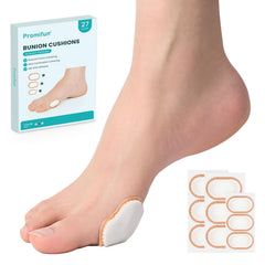 Promifun bunion pads with foam center offer discreet cushioning for bunions during daily wear.