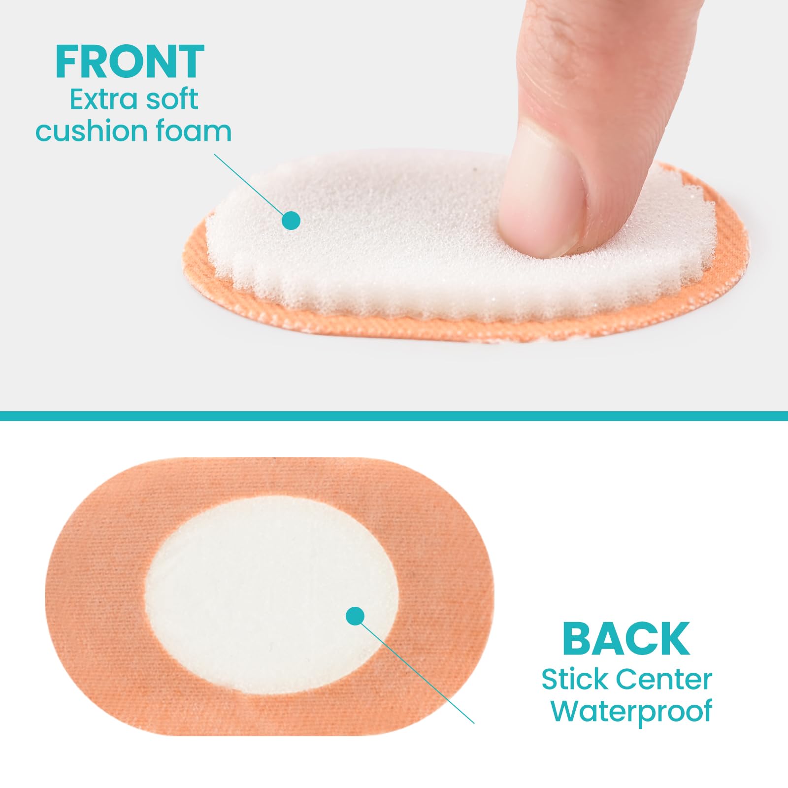 Promifun bunion pads self-adhesive back keeps cushions in place throughout activities.