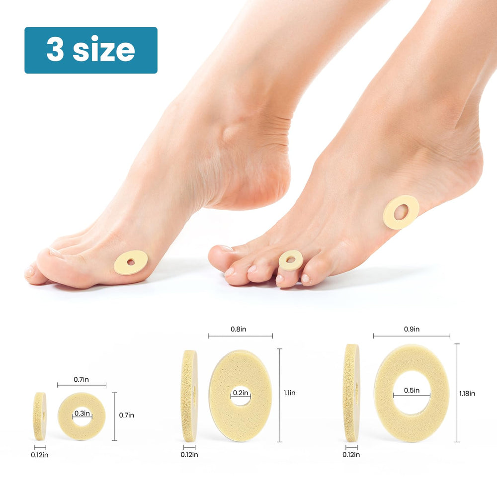 Promifun corn cushions oval foam medium pad for everyday relief from pressure.