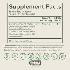 Prominent Nutrition Berberine Phytosome capsules close-up for easy daily dosing.