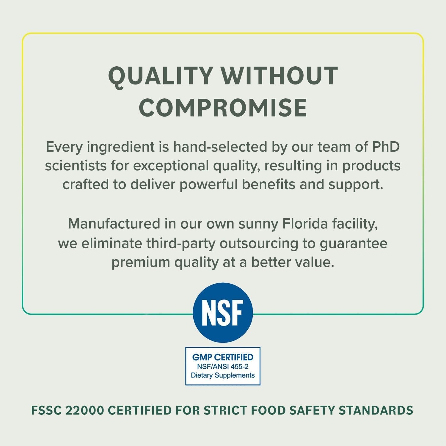 Prominent Nutrition Berberine Phytosome NSF-certified production badge for trust.