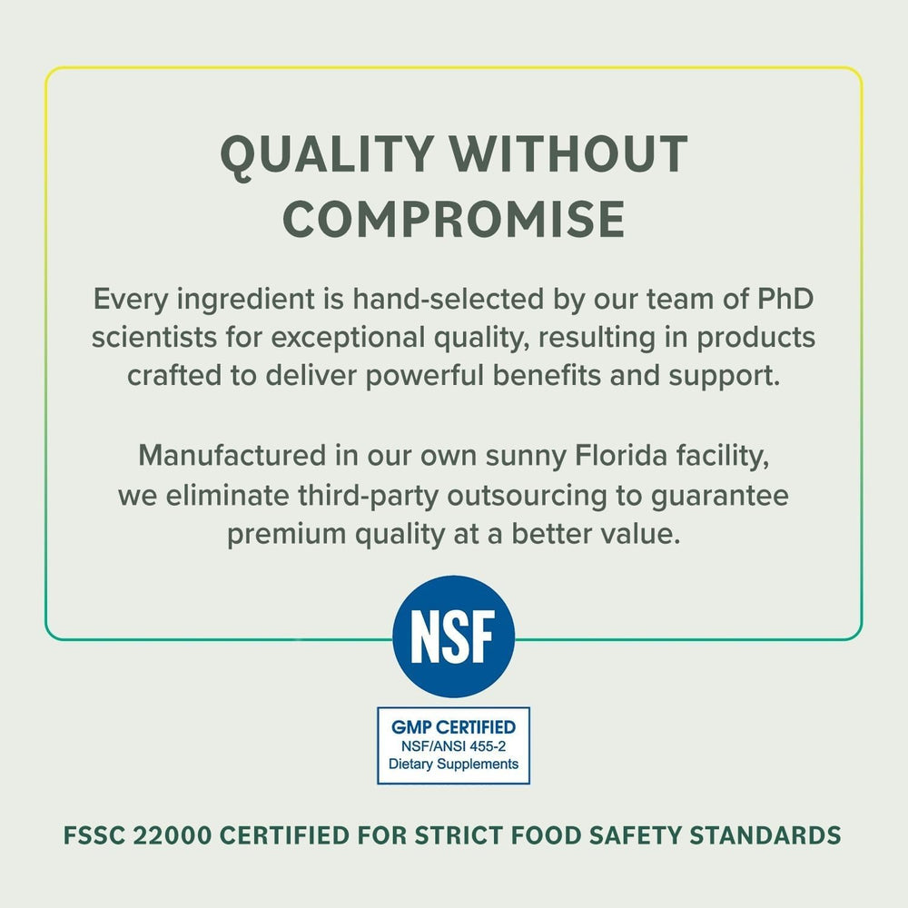 Prominent Nutrition Berberine Phytosome NSF-certified production badge for trust.
