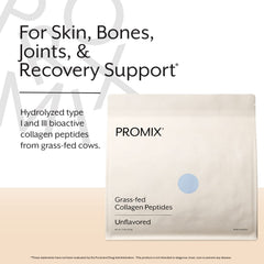 Promix grass-fed collagen canister highlighting clean ingredients and natural origin.