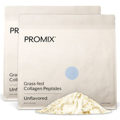Promix hydrolyzed collagen peptides bag with unflavored powder for skin and joint support.