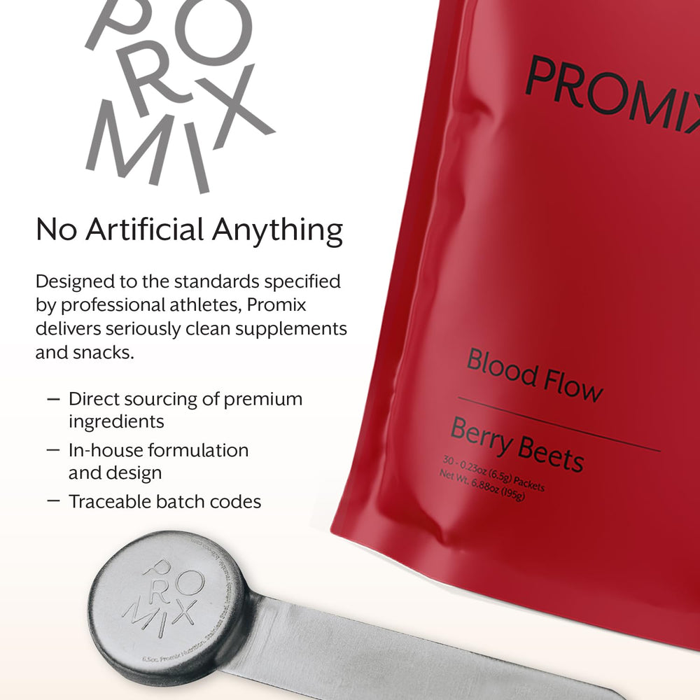 Promix Nutrition Blood Flow hero shot showing capsules and label.
