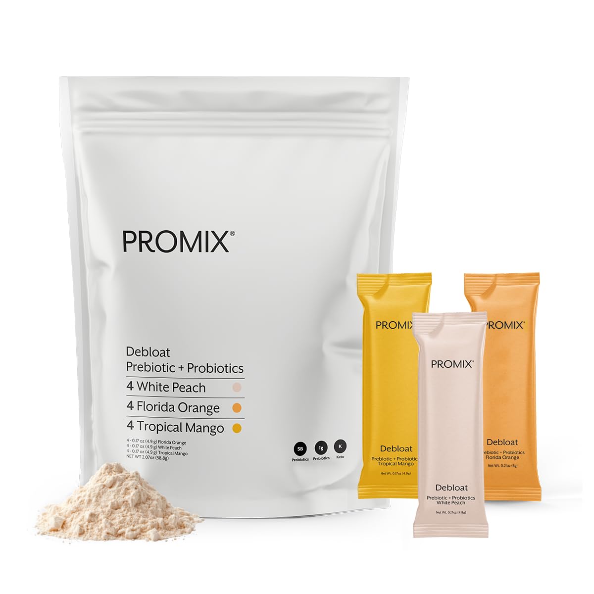 ProMix Nutrition Debloat bottle close-up for bloating relief