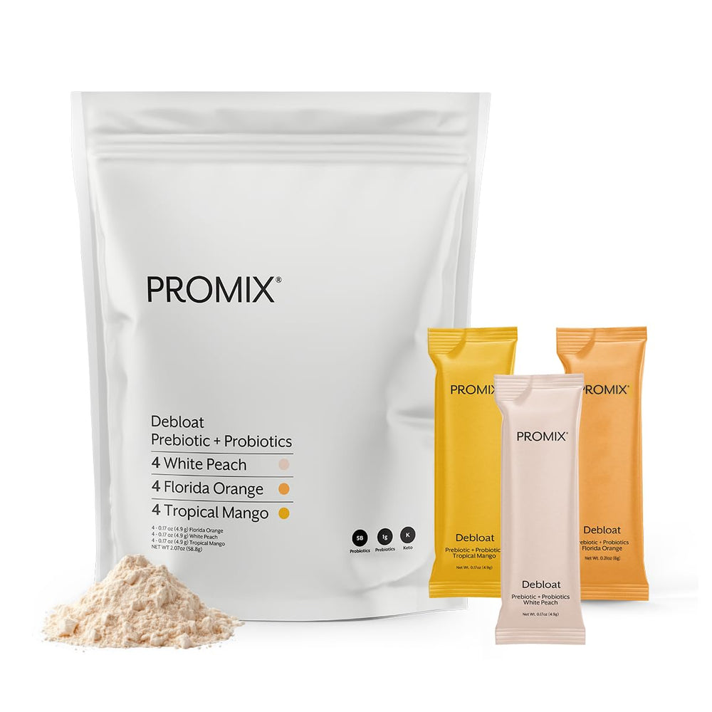 ProMix Nutrition Debloat bottle close-up for bloating relief