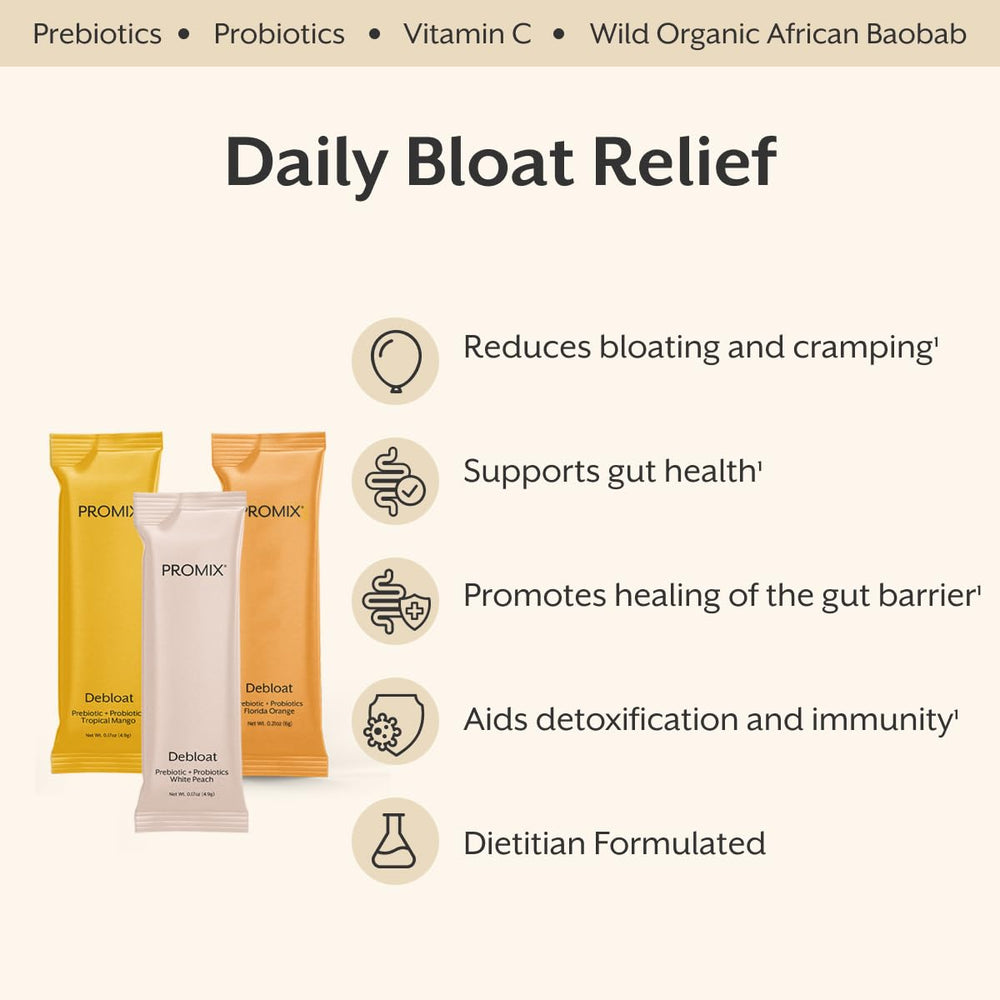 ProMix Nutrition probiotic strains bottle highlights three strains for digestion support