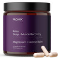 ProMix Nutrition Relax | Sleep & Muscle Recovery | Magnesium Bisglycinate Chelate + Organic Lemon Balm Extract - 90 Count Capsule