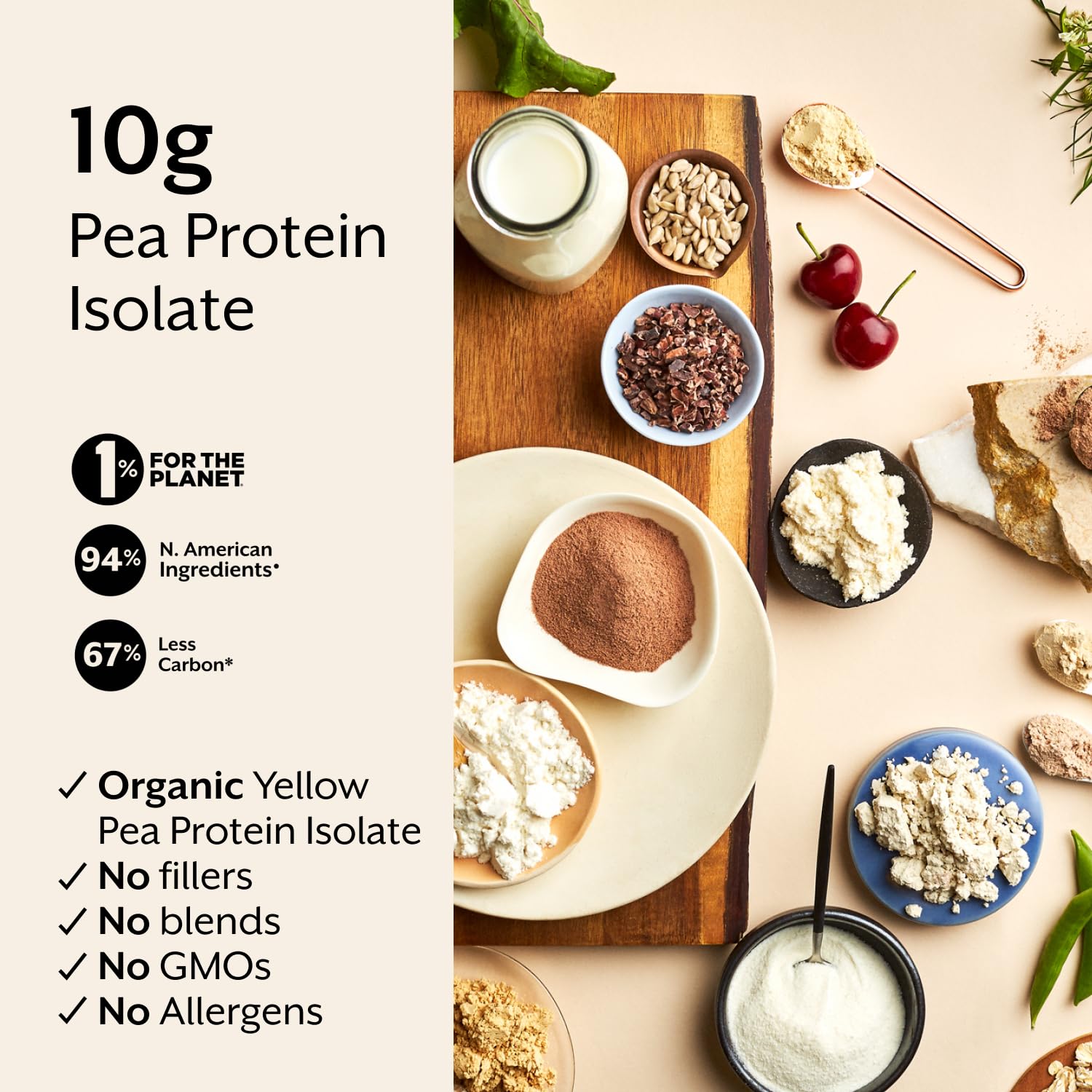 Promix vegan puff bars ingredients: pea protein and organic coconut oil.
