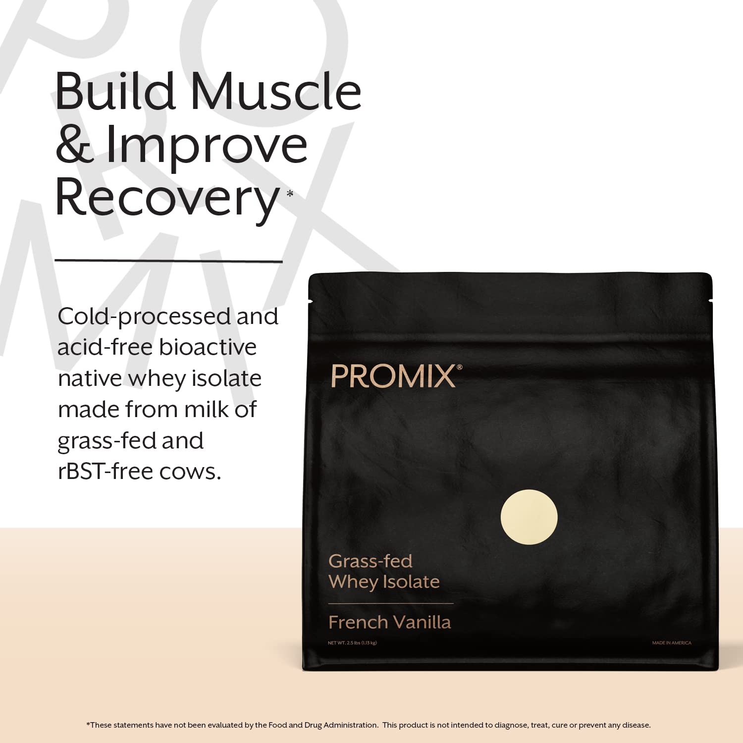 Promix vanilla whey isolate shake in a glass with smooth texture after workouts