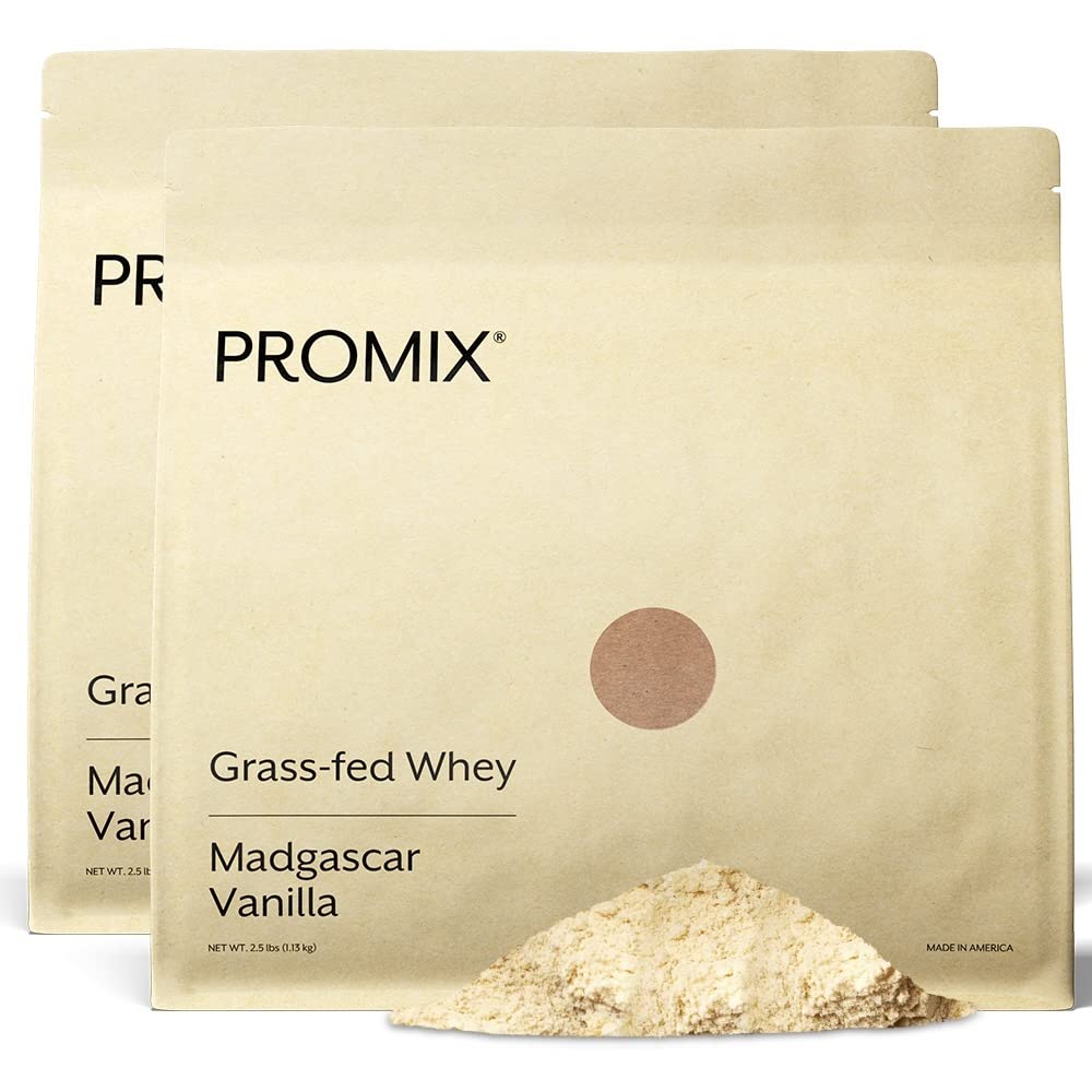Promix Nutrition vanilla whey protein bottle pour supports recovery and convenient fueling