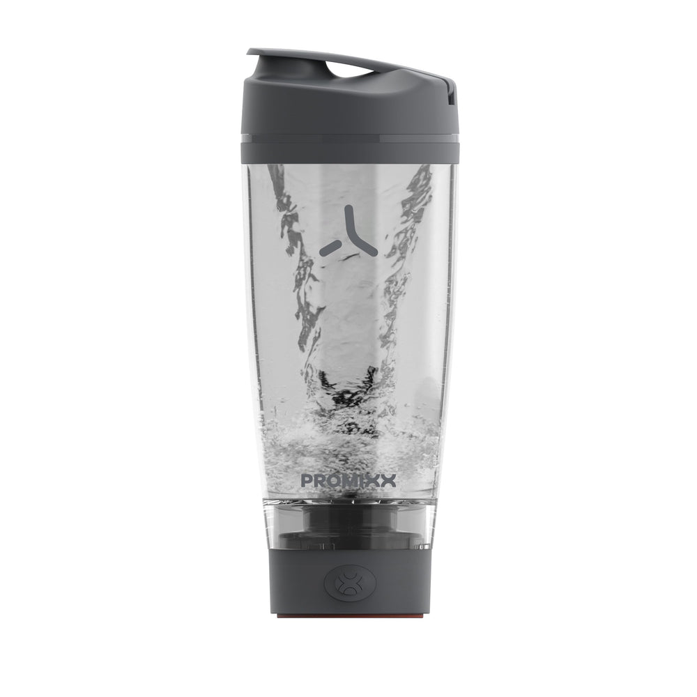 Promixx Pro shaker bottle rechargeable graphite gray for effortless, lump-free shakes on the go