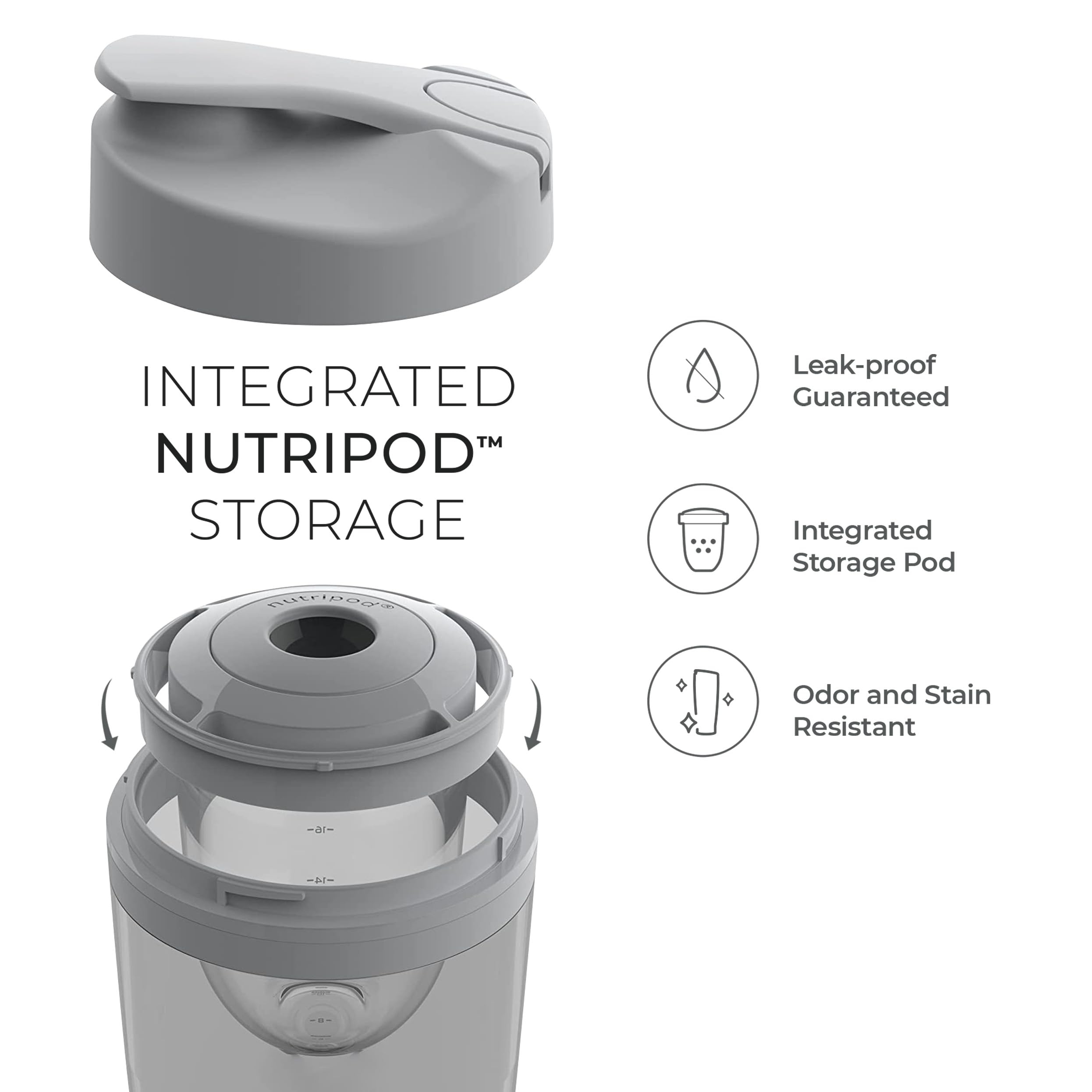 Through-flow lid helps use bottle as water bottle while keeping supplements dry