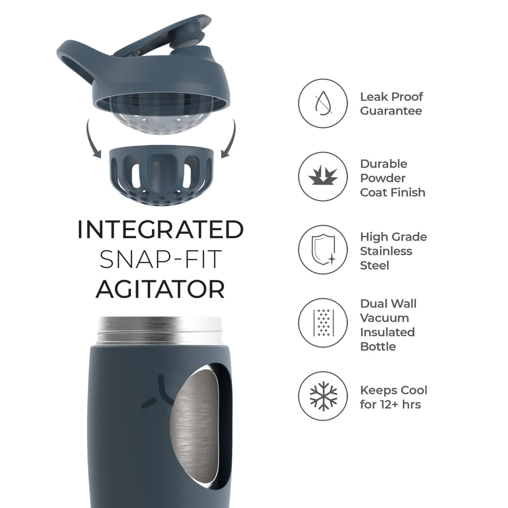 Promixx Pursuit lid closeup shows tight seal to prevent leaks.