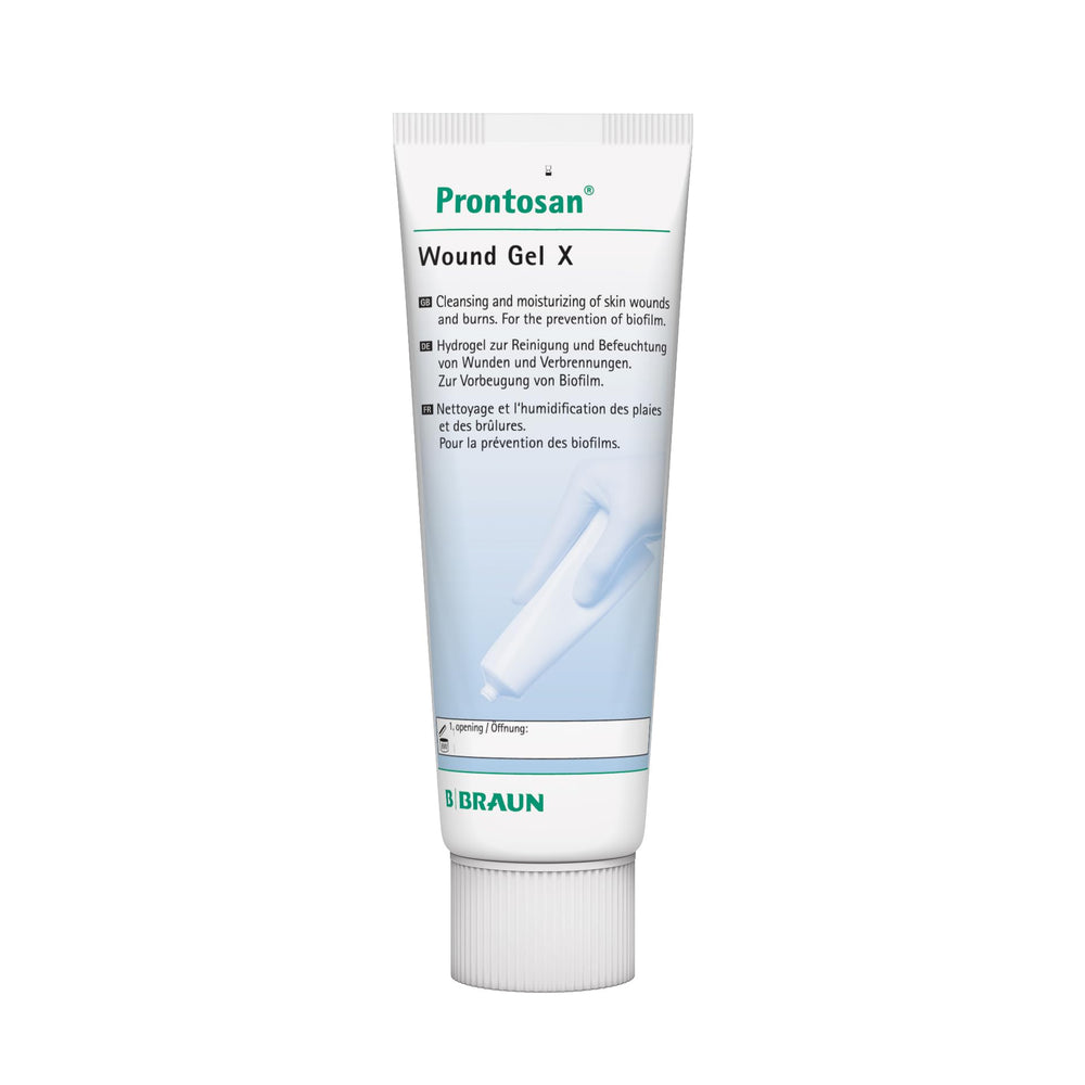 Prontosan Wound Gel 50g pack for convenient at-home wound care.