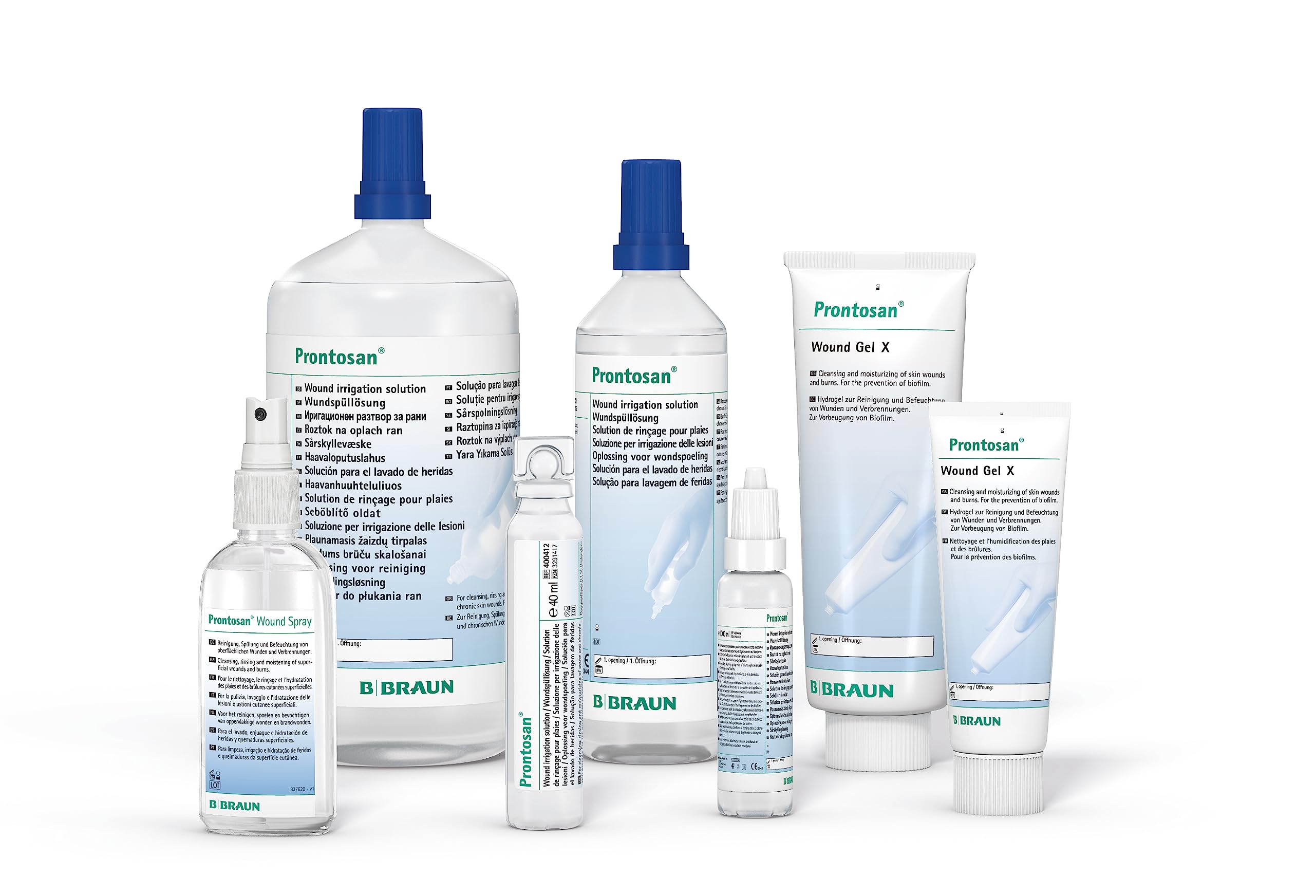 Prontosan Wound Gel applied to a wound area for cleansing.