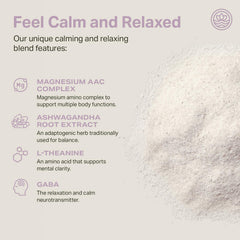 Proper Lavenders Calming Aid ingredients spoon highlight essential nutrients for digestion.