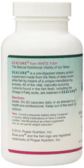 Proper Nutrition Seacure capsules bottle closeup highlighting natural whole-food protein