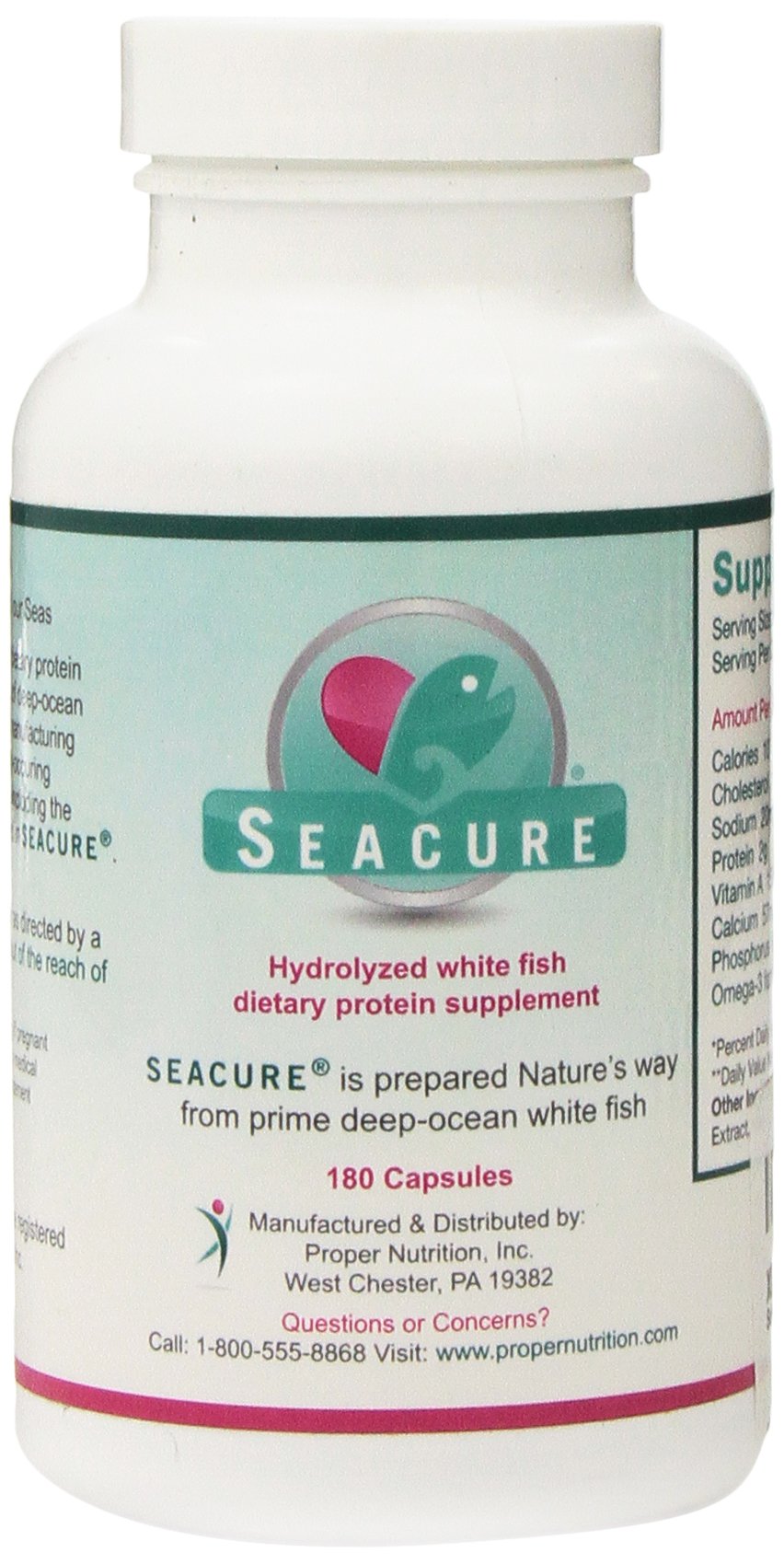 Proper Nutrition Seacure capsules front view for convenient daily protein support