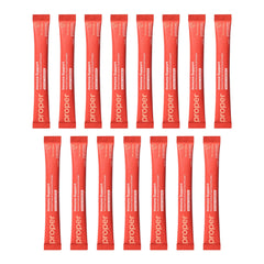 Proper Orange Tangerine drink mix in glass; convenient on-the-go nourishment