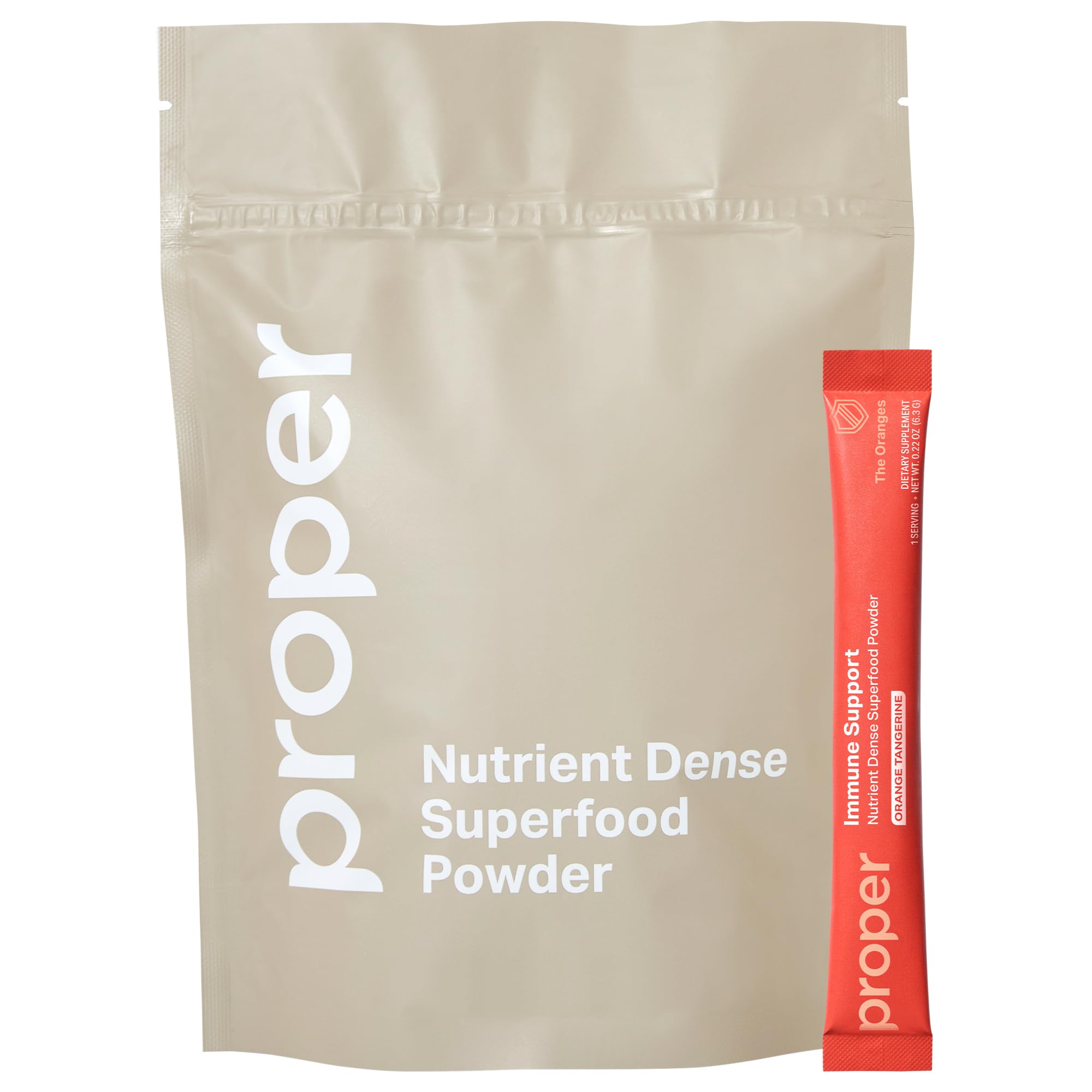 Proper Orange Tangerine immune powder jar ready for daily immune support