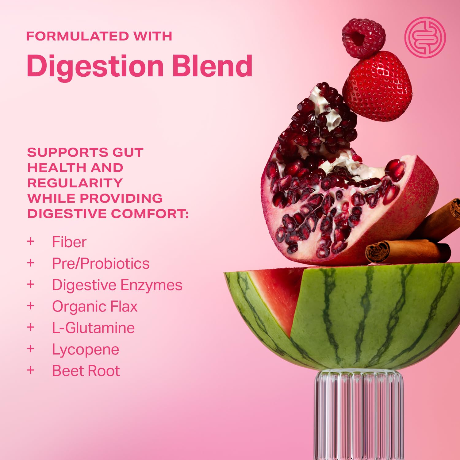 Beet root close-up with Proper The Pinks for digestion support.
