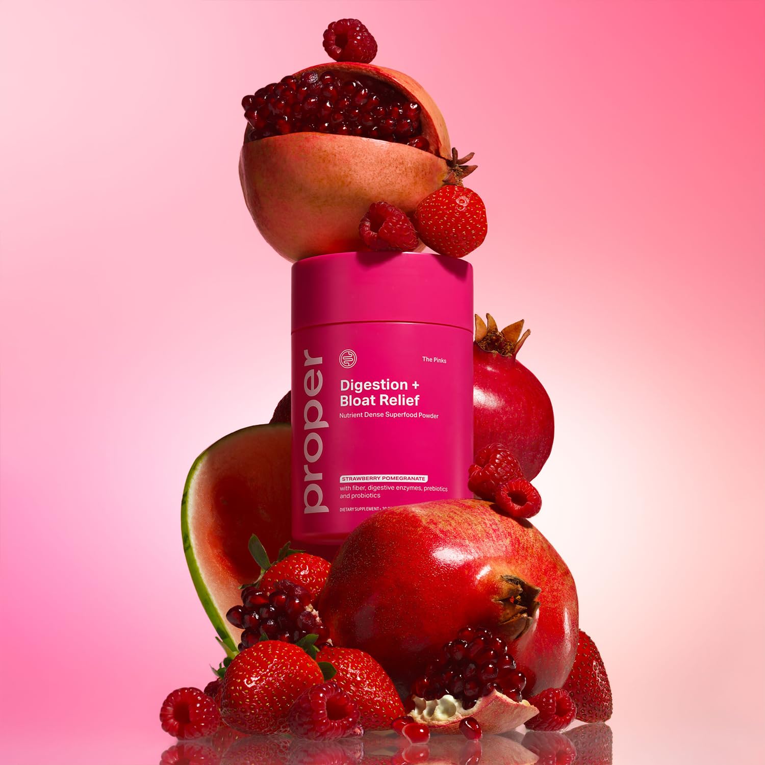Serving directions on Proper The Pinks packaging enable easy daily use.
