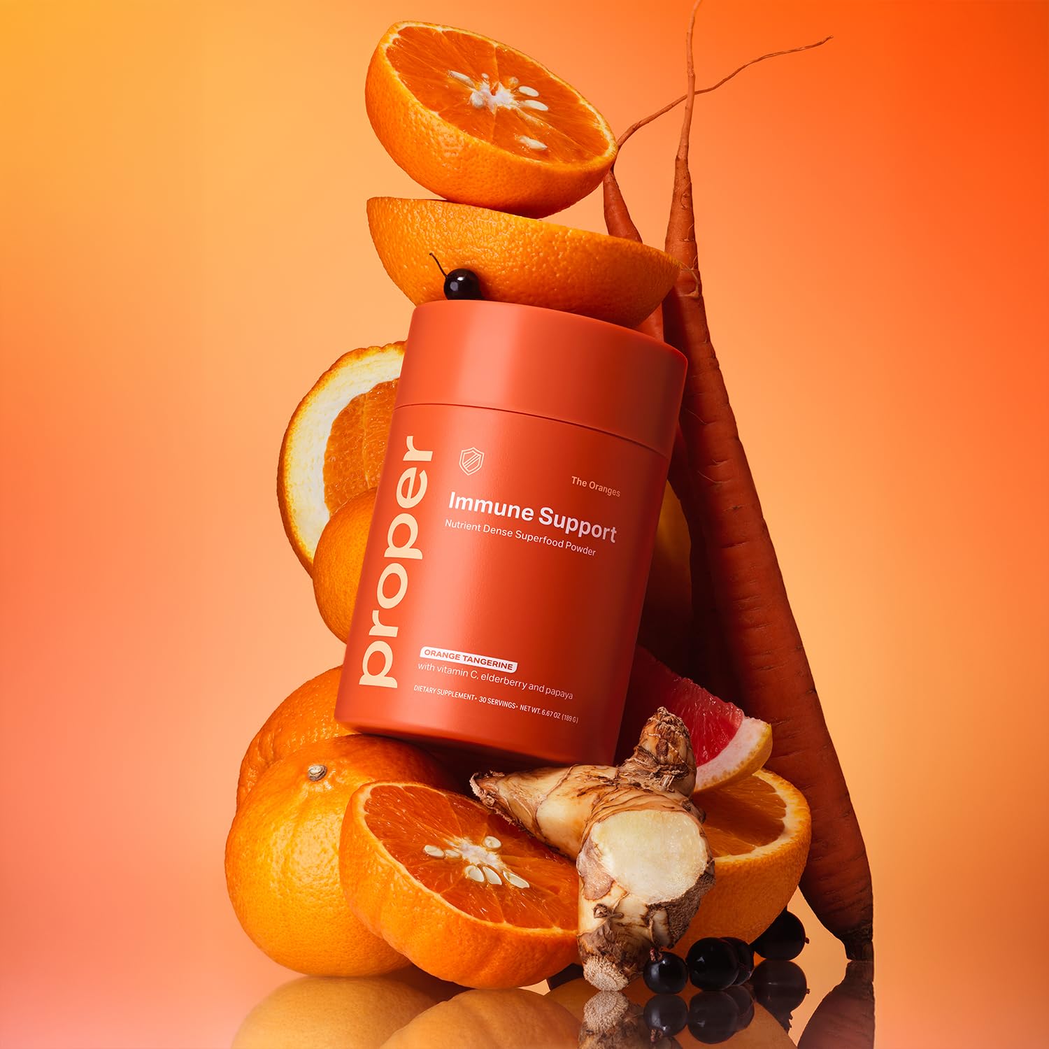 Proper The Oranges 30-serving tub demonstrates economy and freshness.