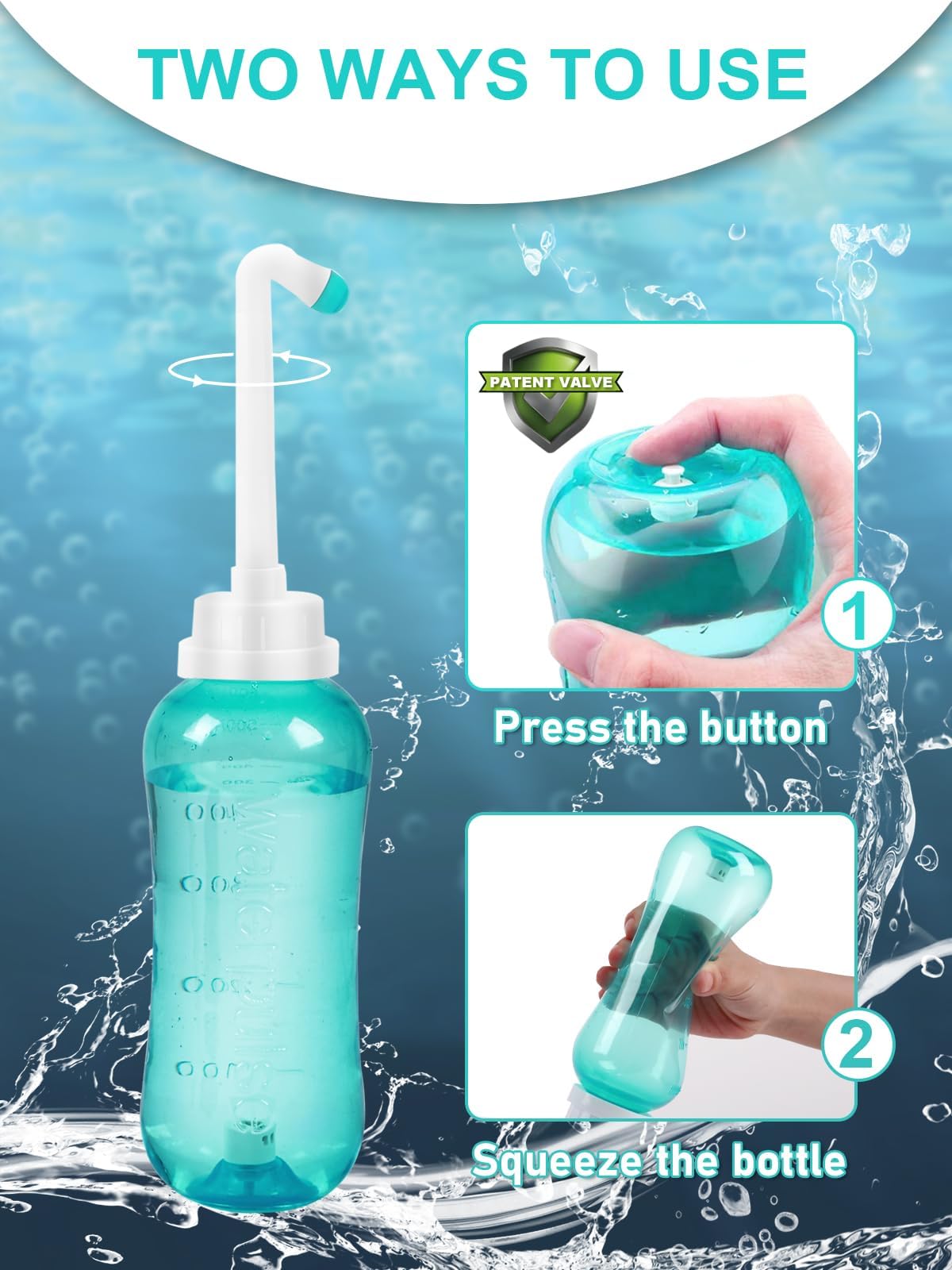 PropoDusche travel case with peri bottle illustrating portable storage.
