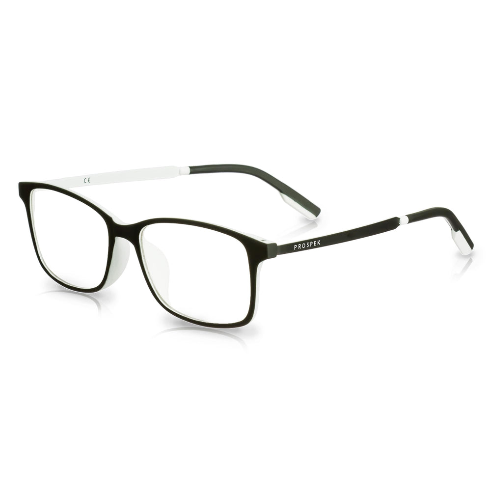 Prospek Arctic blue light glasses shield eyes from screens for comfortable wear.