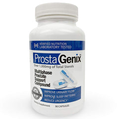 ProstaGenix label close-up featuring Beta Sitosterol source and potency